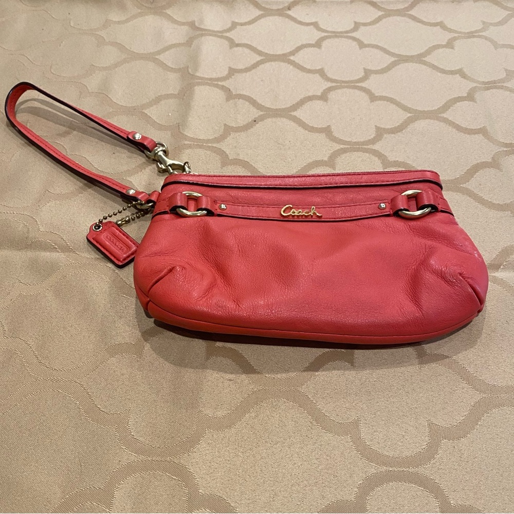 Coach Salmon Wristlet